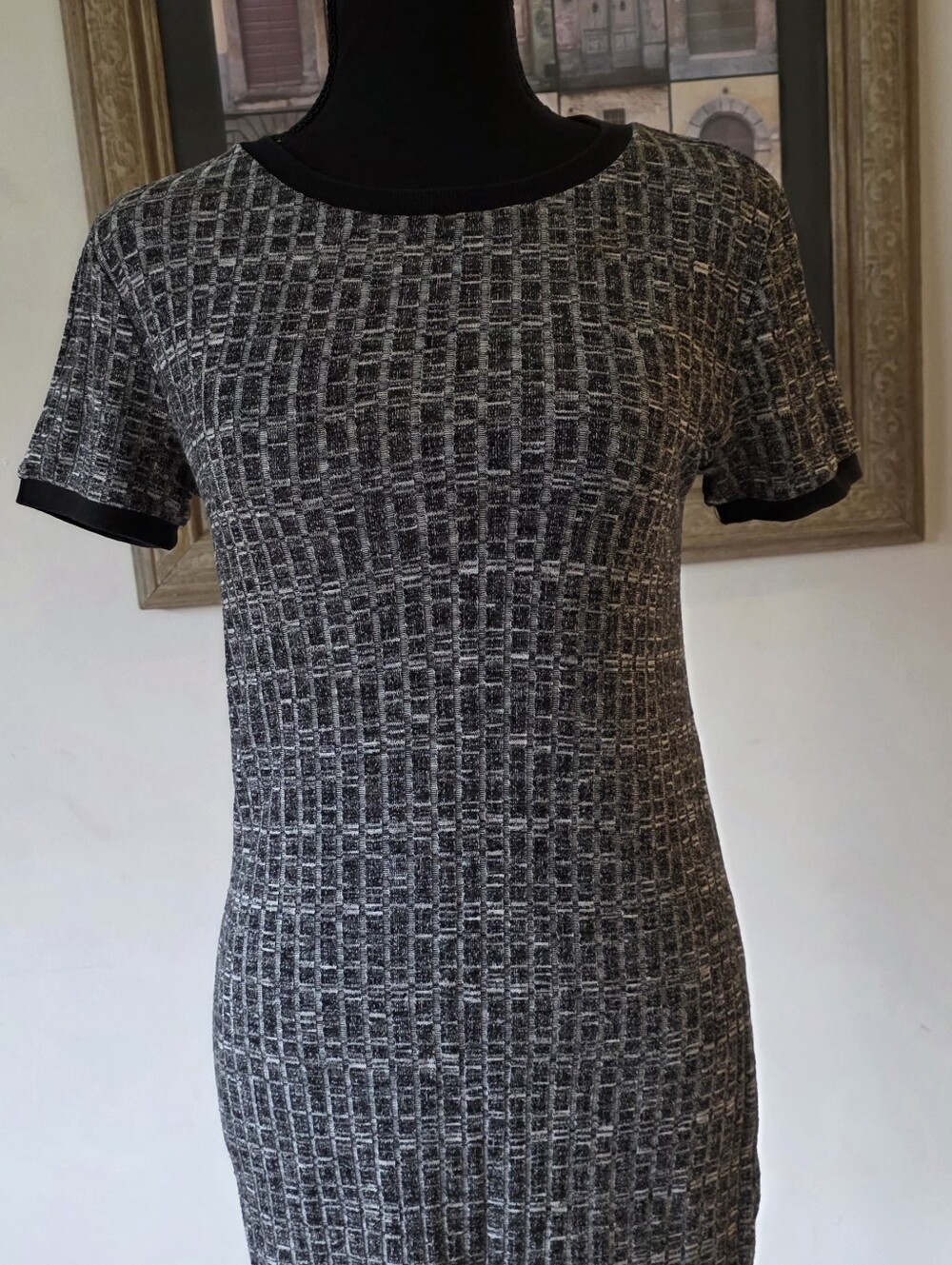 FOREVER 21 Women's Short-Sleeve Black & Gray Dress